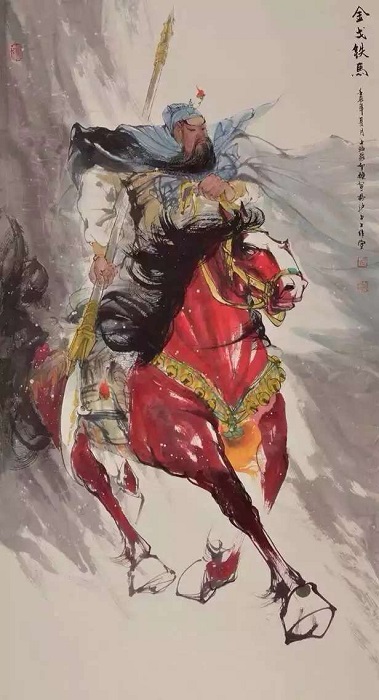 金戈铁马153×83cm,水墨纸本(镜片 壬辰年